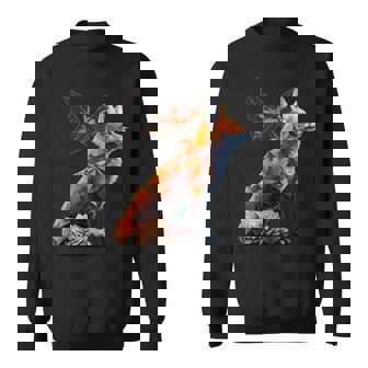 Renard Artificiel Papillon Fleurs Renard Sweater e - Cadeauxyz