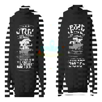 Retirement Retired Camper Camp Camping Sweatshirt - Thegiftio