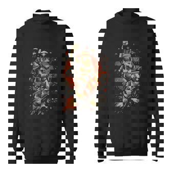 Retro Bigfoot Fireworks July 4Th Sasquatch American Us Flag Sweatshirt | Mazezy