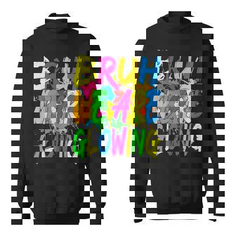 Retro Bruh We Are Glowing In My Glowing Era Colorful Sweatshirt - Monsterry