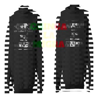 Retro Chinga La Migra Mexico Flag Bandera Ice Immigration Sweatshirt - Monsterry