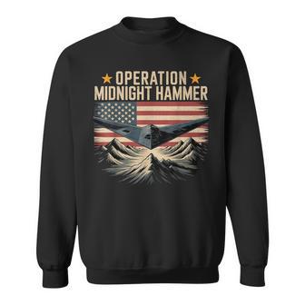 Retro Operation Midnight Hammer B-2 Jet With American Flag Sweatshirt - Thegiftio UK