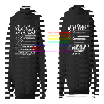 Retro We The People No Kings Day June 14 Lgbt Pride Sweatshirt | Mazezy