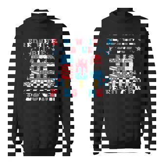 Retro Red White Blue Peds Crew Ice Cream Us Flag 4Th Of July Sweatshirt - Monsterry