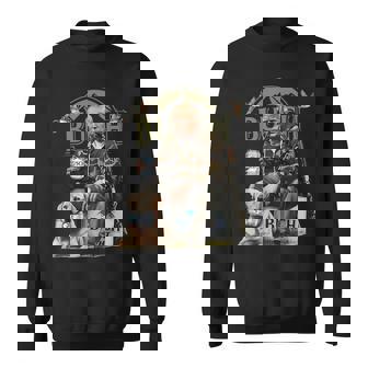 Retro Trump Hunting Deer Beer Drinking Beer Hunting Sweatshirt - Monsterry