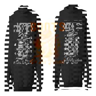 Retro Western Cowgirl Cowboy Hat Boots On Da Ground Sweatshirt | Mazezy