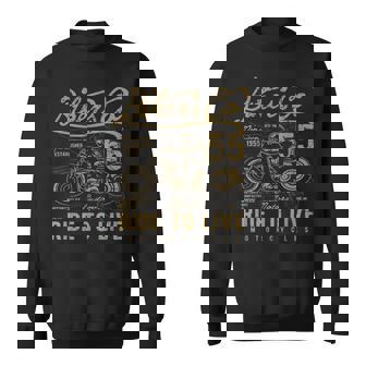 Ride To Live アンティーク風ビンテージレトロアメリカンバイク スウェットシャツ - Kawaiitshirt