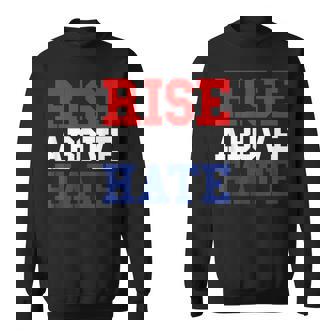 Rise Above Hate Red And Blue America スウェットシャツ - Kawaiitshirt