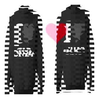 Rotes Herz Ich Liebe Chuba Sweatshirt - Geschenkecke