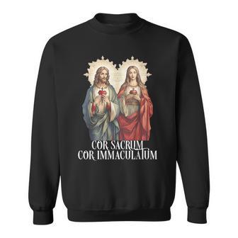 Sacré-Cœur De Jésus Et Cœur Immaculé De Marie Catholique Sweater e - Cadeauxyz