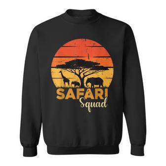 Safari Squad Safari Animals Wildlife Matching Family Zoo Sweatshirt - Thegiftio UK