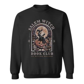 Salem Witch Book Club All Witches Welcome Spooky Halloween Sweatshirt - Thegiftio UK