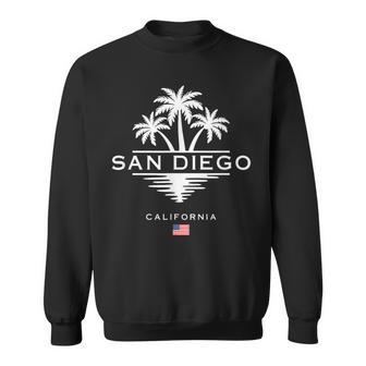 San Diego Californie Usa Drapeau Américain Palmiersan Diego Sweater e - Cadeauxyz