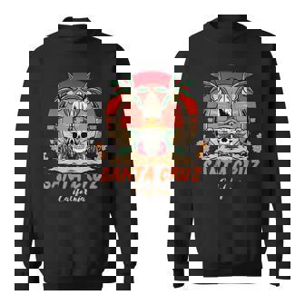 Santa Cruz カリフォルニア ヴィンテージ スケルトン サーファー サンタクルーズ スウェットシャツ - Kawaiitshirt