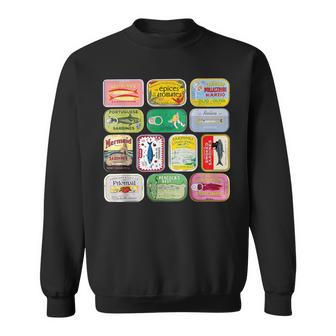 Sardine Fisherman Aesthetic Vintage Beach Coastal Sardine Sweatshirt - Thegiftio UK