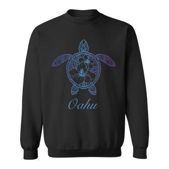 Save The Hawaii ウミガメ ハワイアン ブルー トライバル 亀 ホヌ スウェットシャツ - Kawaiitshirt