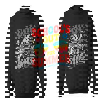 School's Out For Summer Teachers Last Day Of School Retro Sweatshirt | Mazezy