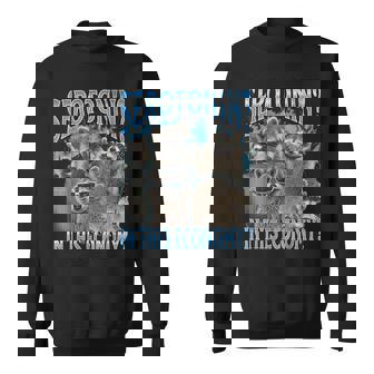 Serotonin In This Economy Raccoon Meme Bootleg Graphic Sweatshirt - Monsterry