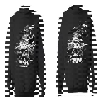 Sexy Waifu Bruja Anime Chica Japonesa En Blanco Y Negro Arte Camisa de entrenamiento - Regaloses