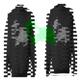 Shetlandheepdog シェルティ セントパトリックデー メンズ シャムロックドッグ スウェットシャツ - Kawaiitshirt