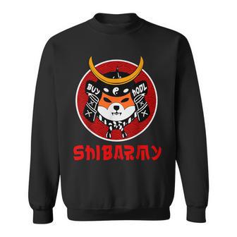 Shib Army クリプトホドルサムライ柴犬コイン スウェットシャツ - Kawaiitshirt