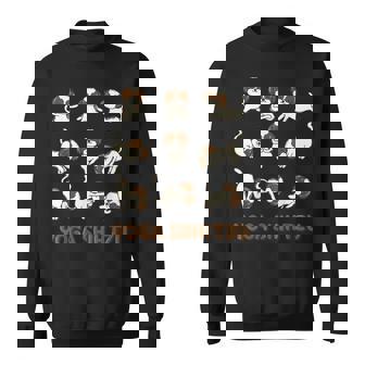 Shih Tzu ヨガシャツ シーズー ヨガポーズ 瞑想 スウェットシャツ - Kawaiitshirt