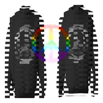 Simbolo Paz Hippie Bandera Lgbt Arcoiris Lesbian Gay Pride Camisa de entrenamiento - Regaloses