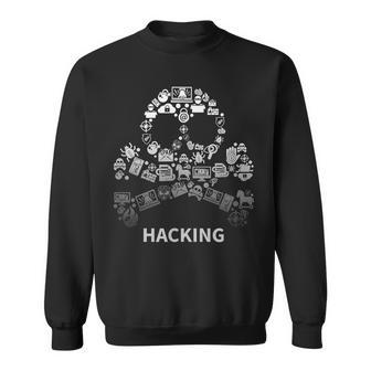 Skull Icons Hacking Hacker Hacktivist Diseño Camisa de entrenamiento - Regaloses