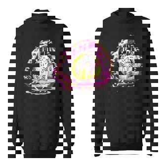 Softball Drip Ice Cream Sprinkles Softball Glove Sweatshirt - Monsterry