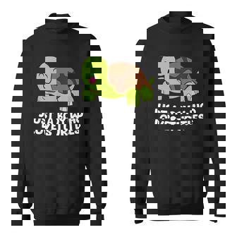 Solo Un Chico Que Ama Las Tortugas Dibujos Animados Niño Tortuga Marina Camisa de entrenamiento - Regaloses