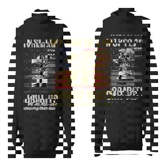My Son-In-Law Wears Combat Boots Proud Army Mother-In-Law Sweatshirt - Monsterry