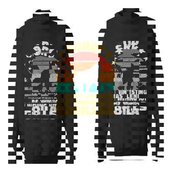 Sorry I Wasn't Listening アニマル モンキー ゴリラ レトロ 男性用 スウェットシャツ - Kawaiitshirt