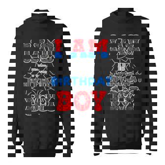 Spider Web Birthday Party I Am The Birthday Boy Sweatshirt - Thegiftio