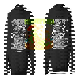 Summerween Horror Characters Halloween On The Beach Sweatshirt - Thegiftio