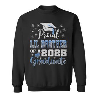 Super Proud Little Brother Of 2025 Graduate Awesome Family Sweatshirt - Thegiftio UK
