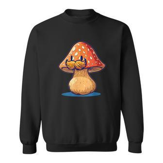 Superbeisage De Champignon Avec Moustache Pour Les Amateurs De Champignons Sweater e - Cadeauxyz