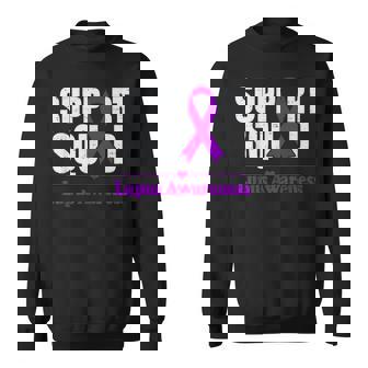 Support Squad Lupus Awareness Purple Autoimmune Disease Sweatshirt - Monsterry