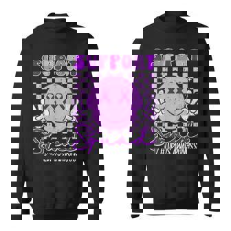 Support Squad Lupus Awareness Warrior Fighter Purple Ribbon Sweatshirt - Thegiftio