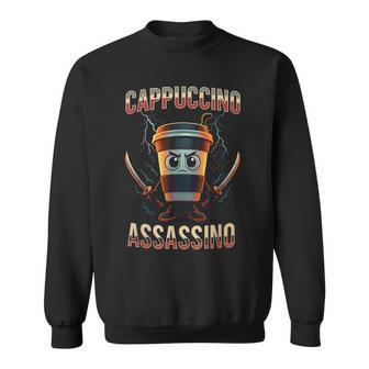 Surreal Italian Brainrot Cappuccino Assassino Meme Sweatshirt - Thegiftio