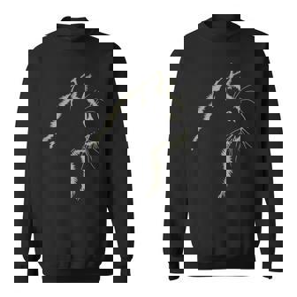 Süßes Katzen-Motiv Und Coole Katzen-Silhouette Zeichnung Sweatshirt - Geschenkecke