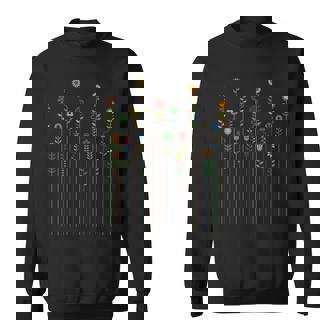 Süßes Retro Blumenintage Farben Muster Blume Blüten Motiv Sweatshirt - Geschenkecke