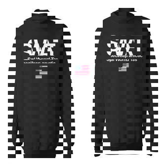 Swat シャツ Unitedpecial Police Usa フラッグ 胸ロゴ スウェットシャツ - Kawaiitshirt