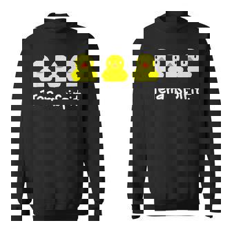 Teampirit Three イエローラバーダックグラフィックプリント スウェットシャツ - Kawaiitshirt