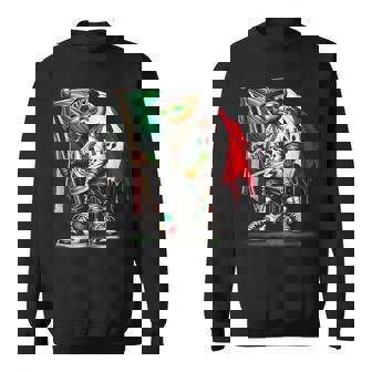 Teddy Bear In Hip Hop Costume Mexican Flag Mexico Sweatshirt - Thegiftio UK