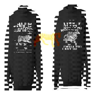 This Is My Human コスチューム I'm Really A Tiger かわいいタイガー スウェットシャツ - Kawaiitshirt