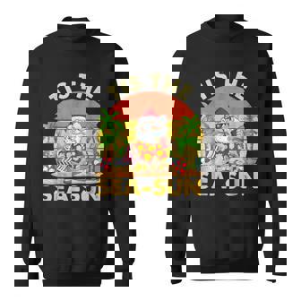 Tis The Sea Sun Santa Beach Summer Christmas In July Summer Sweatshirt - Thegiftio
