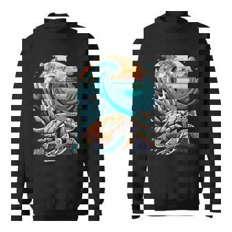 Tortuga Marina Con Olasol Y Playa Al Fondo Camisa de entrenamiento - Regaloses