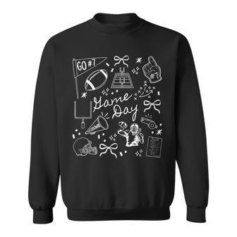 Touchdown Cheer American Football Game Day Coquette Bow Sweatshirt - Thegiftio UK