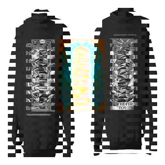 The Tower タロットカード バーガータワー ハンバーガー チーズバーガー スウェットシャツ - Kawaiitshirt