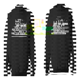 Tracteur De Ferme Avec Animaux Sweater e - Cadeauxyz